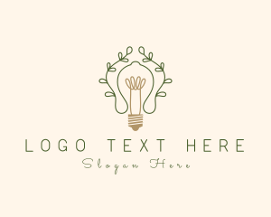 Leaf Vine Light Bulb logo