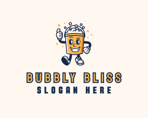 Bucket Bubble Cleaning logo design