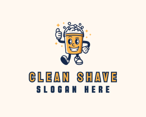 Bucket Bubble Cleaning logo design