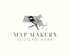 Massachusetts Bird Chickadee logo design