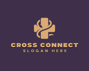 Snake Cross Medical logo design