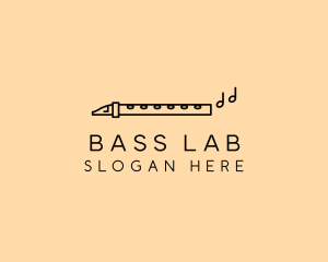 Minimalist Flute Instrument logo design