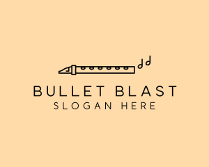 Minimalist Flute Instrument logo design