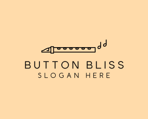 Minimalist Flute Instrument logo design