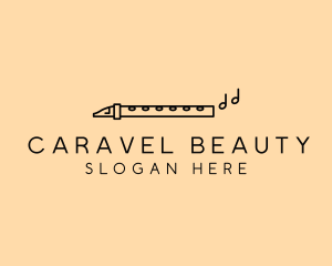 Minimalist Flute Instrument logo design