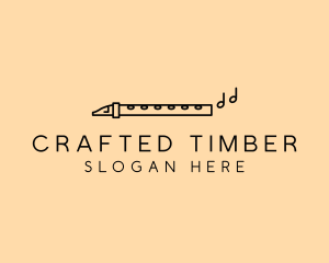 Minimalist Flute Instrument logo design