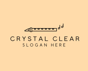 Minimalist Flute Instrument logo design