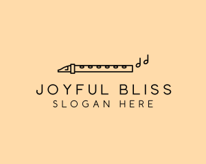 Minimalist Flute Instrument logo design