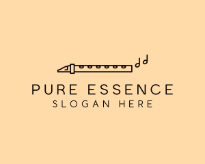 Minimalist Flute Instrument logo design