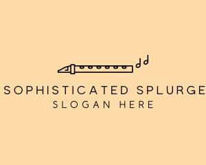 Minimalist Flute Instrument logo design