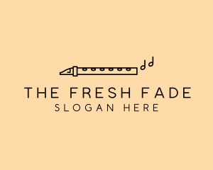 Minimalist Flute Instrument logo design