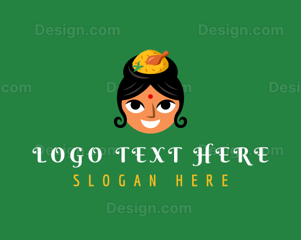 Indian Biryani Woman Logo