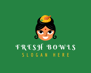 Indian Biryani Woman logo design