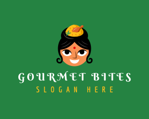 Indian Biryani Woman logo design