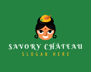 Indian Biryani Woman logo design