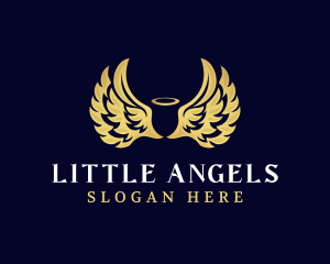 Wings Feather Angel logo design