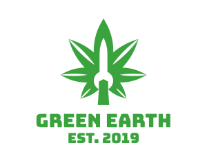 Green Wrench Cannabis logo design