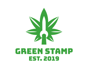 Green Wrench Cannabis logo design