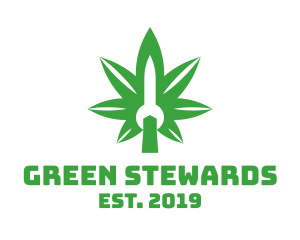 Green Wrench Cannabis logo design