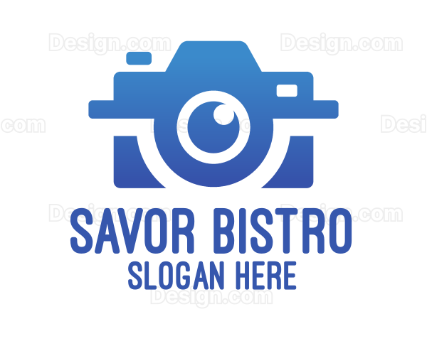 Blue Photography Photographer Logo