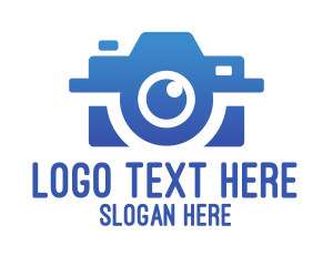 Camera - Blue Photography Photographer logo design