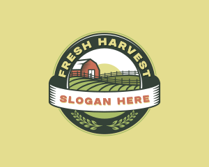 Organic Produce Farmhouse logo design