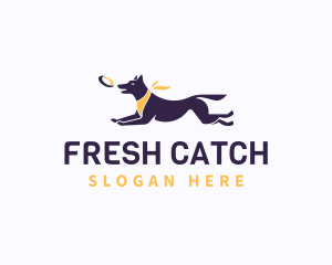 Frisbee Fetch Dog Play logo design