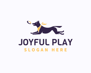 Frisbee Fetch Dog Play logo design