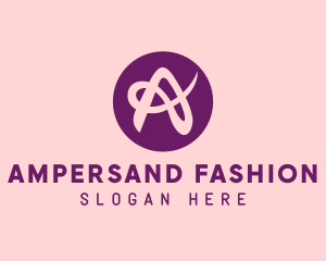 Purple Feminine Letter A logo design