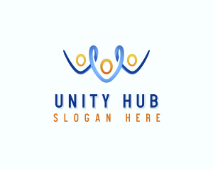 People Unity Teamwork logo design