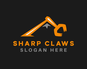 Excavator Claw Mountain logo design