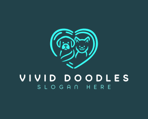 Dog Cat Vet logo design