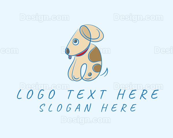 Cute Puppy Pet Logo