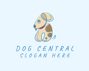 Cute Puppy Pet logo design