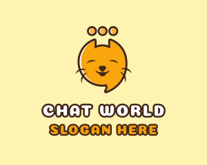 Cat Messaging App logo design