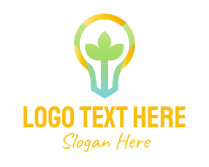 Colorful Plant Bulb logo