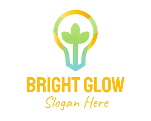 Colorful Plant Bulb logo
