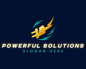 Thunder Power Plug logo design