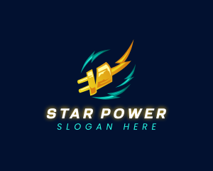 Thunder Power Plug logo design