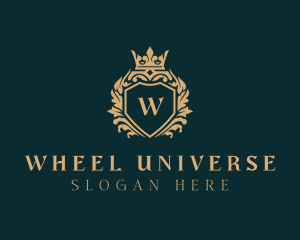 Shield Crown University logo design