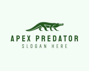 Wild Crocodile Reptile Animal logo design