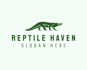 Wild Crocodile Reptile Animal logo design