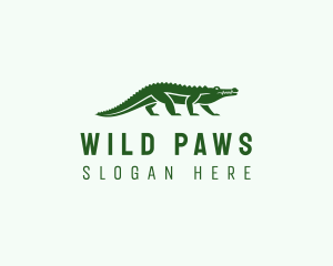 Wild Crocodile Reptile Animal logo design