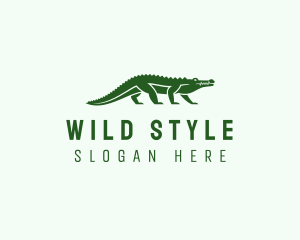 Wild Crocodile Reptile Animal logo design