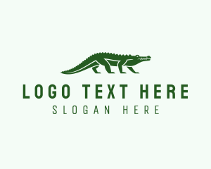 Raptor - Wild Crocodile Reptile Animal logo design