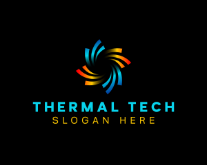 Rotation Thermal Fan logo design