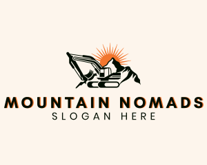 Construction Mountain Excavation logo design