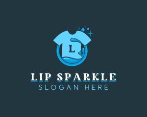 Laundry T-shirt Washing logo design