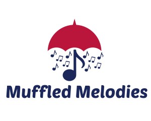 Musical Notes Umbrella logo design