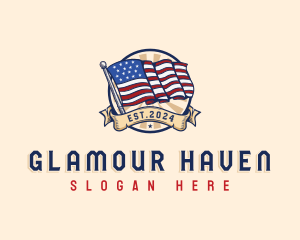 Patriotic Veteran Flag logo